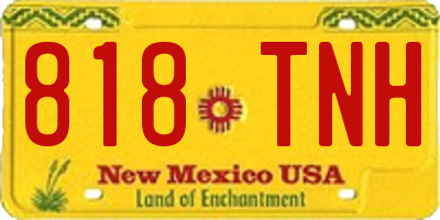 NM license plate 818TNH