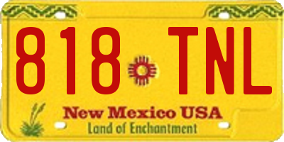 NM license plate 818TNL