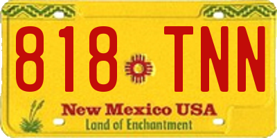 NM license plate 818TNN