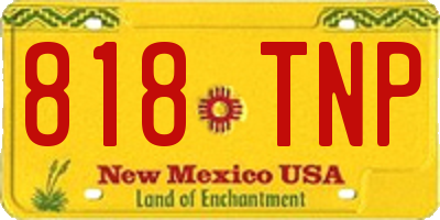 NM license plate 818TNP