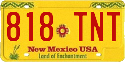 NM license plate 818TNT