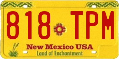 NM license plate 818TPM
