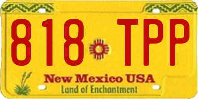 NM license plate 818TPP