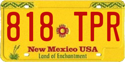 NM license plate 818TPR