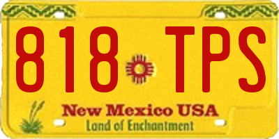NM license plate 818TPS