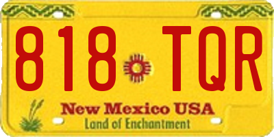 NM license plate 818TQR