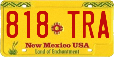 NM license plate 818TRA