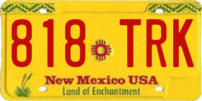 NM license plate 818TRK