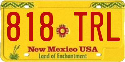 NM license plate 818TRL