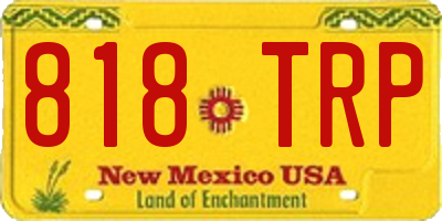 NM license plate 818TRP
