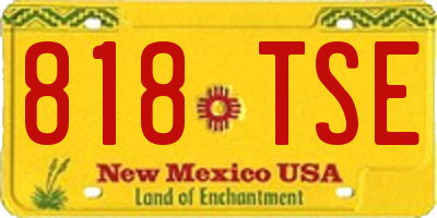 NM license plate 818TSE