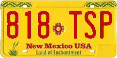 NM license plate 818TSP