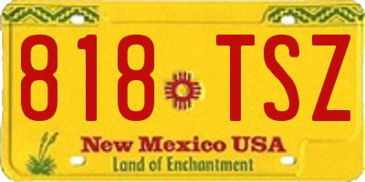 NM license plate 818TSZ