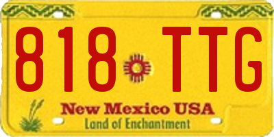 NM license plate 818TTG
