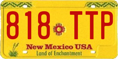 NM license plate 818TTP