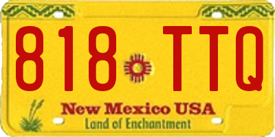 NM license plate 818TTQ