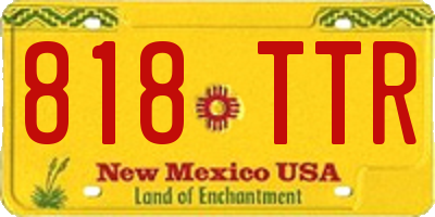 NM license plate 818TTR