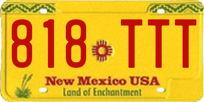 NM license plate 818TTT
