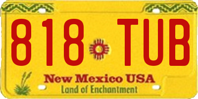 NM license plate 818TUB