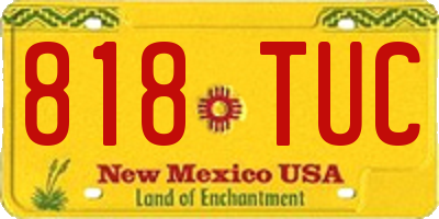 NM license plate 818TUC