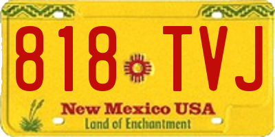 NM license plate 818TVJ