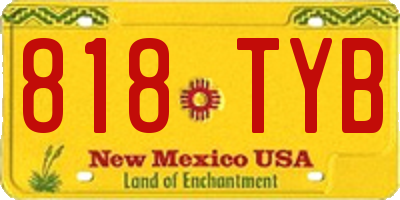 NM license plate 818TYB