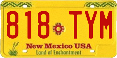 NM license plate 818TYM