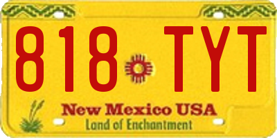NM license plate 818TYT