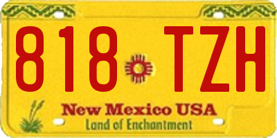 NM license plate 818TZH