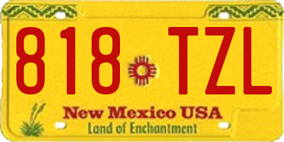 NM license plate 818TZL