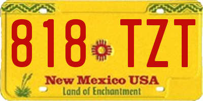 NM license plate 818TZT