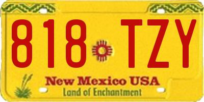 NM license plate 818TZY