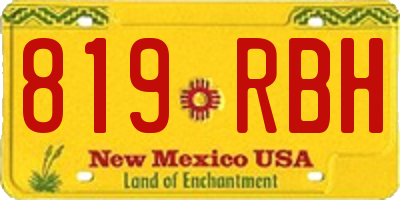 NM license plate 819RBH