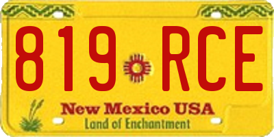 NM license plate 819RCE