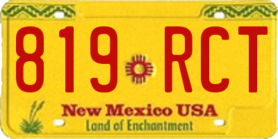 NM license plate 819RCT