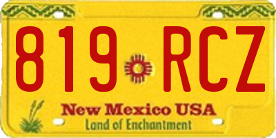 NM license plate 819RCZ