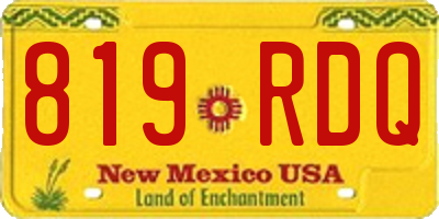 NM license plate 819RDQ