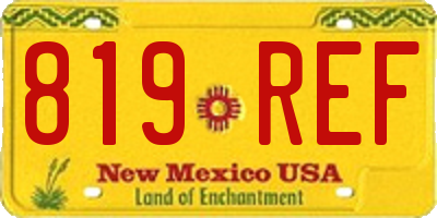 NM license plate 819REF