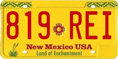 NM license plate 819REI
