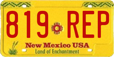 NM license plate 819REP