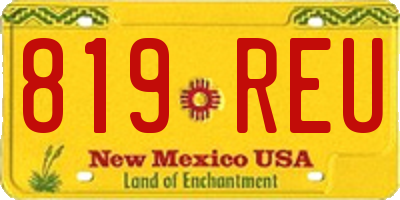 NM license plate 819REU