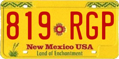 NM license plate 819RGP