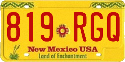 NM license plate 819RGQ
