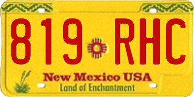 NM license plate 819RHC
