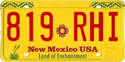 NM license plate 819RHI