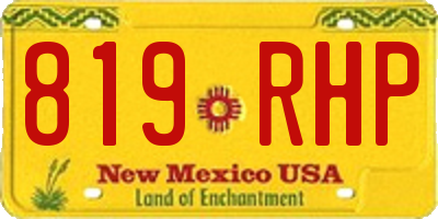 NM license plate 819RHP