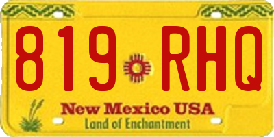 NM license plate 819RHQ