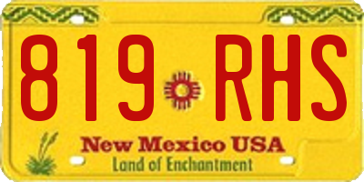 NM license plate 819RHS