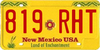 NM license plate 819RHT