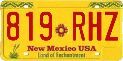 NM license plate 819RHZ
